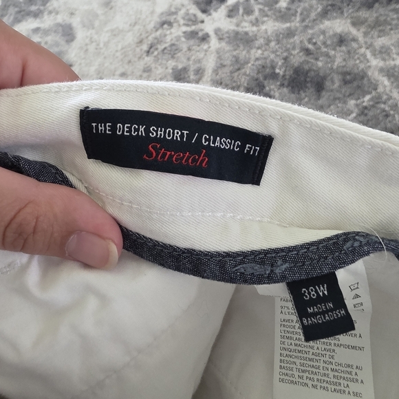 Nautica 38W Men's White Flat Front Shorts - Picture 5 of 5